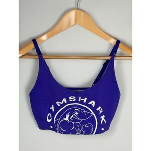 Gymshark Legacy Fitness Sports Bra Purple Logo Small Adjustable Straps